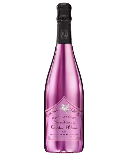 フレンチ スパークリングワイン ゴールデンブラン ロゼ - French Sparkling Three Stars by Golden Blanc Rosé Extra Dry
